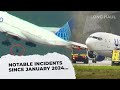 Numerous united airlines incidents experienced since the start of 2024