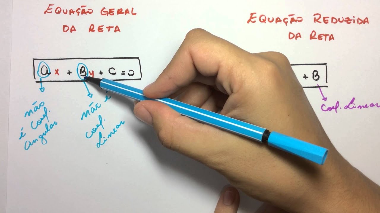 Geometria analítica - tranformando uma equação da reta geral em ...