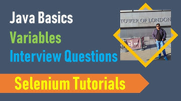 3A  Java Basics for Selenium - Java Variables - Interview Questions   Part 1