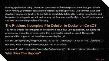 Why Is Docker Not Completely Deleting My File? Understanding the cp Issue in CentOS