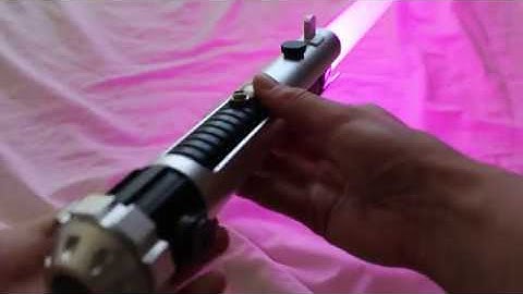 Saberforge Phoenix lightsaber full review SaberCore Crimson soundboard pink blade