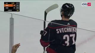 6 goal Andrey Svechnikov of season NHL 2018/19. Carolina Hurricanes - Anaheim Ducks