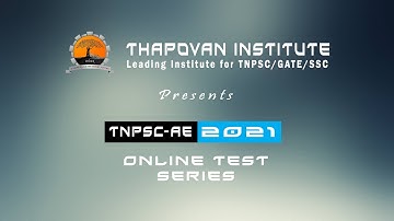 #tnpsc #tnpsc_ae #thapovan_institute ONLINE TEST SERIES (TNPSC-AE CIVIL)