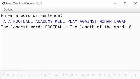 JAVA program to find the longest Word in a sentence...