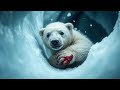 Heartwarming rescue, Polar Bear Cub in a Glacial Crevasse!