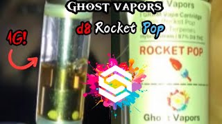 Ghostvapors- D8 cart(1g) Rocket Pop 🚀🎊💨💨 Review!