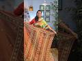 Classic Bengal Dhonekhali cotton saree | Hand Gujarati embroidery | Soft, breathable cotton saree