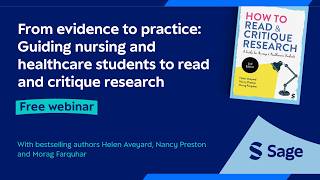 From Evidence to Practice: Guiding Nursing & Healthcare Students to Read and Critique Research