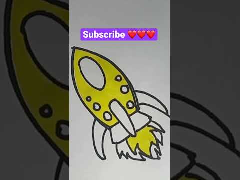 Video Cách vẽ tên lửa đơn giản #shorts - youtube