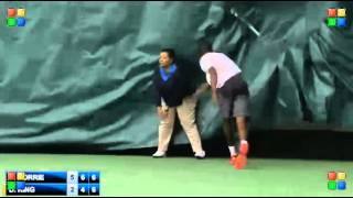 Darian King gets disqualified at the Charlottesville Challenger after a bizarre incident