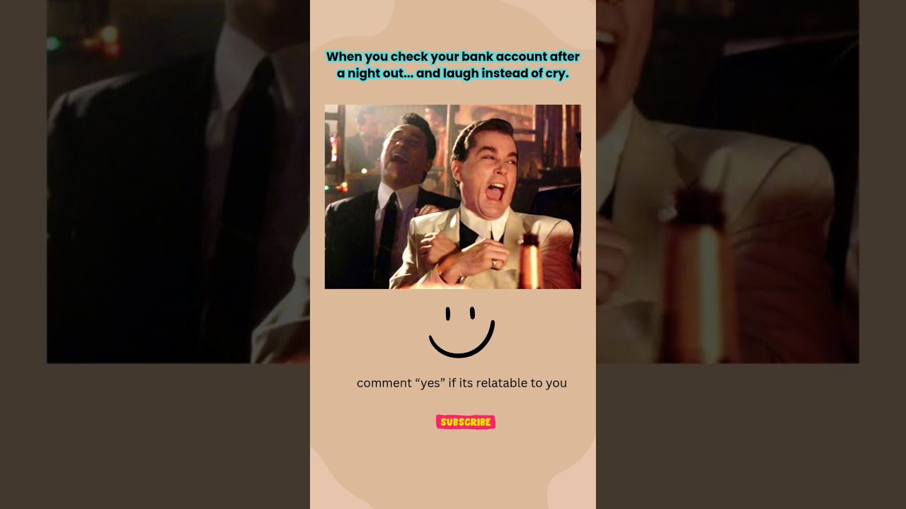 "Post-party bank check 😭🤣" 