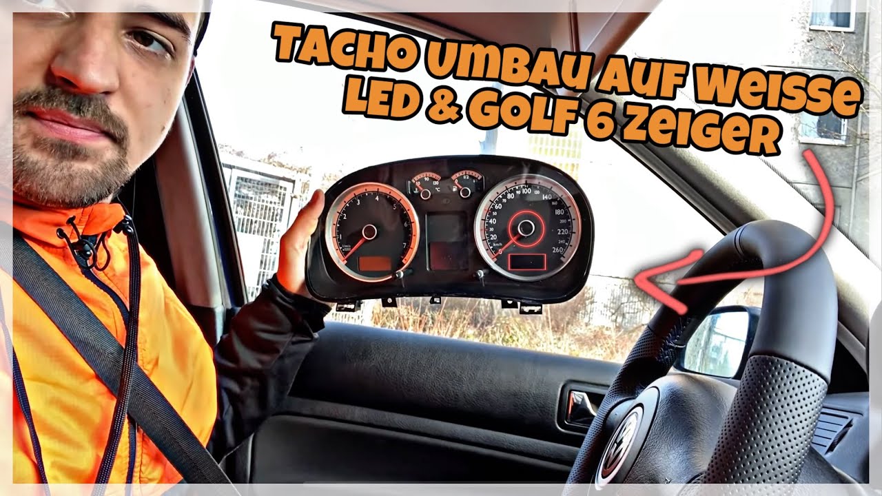 Golf 4 1.6 SR Tacho Umbau von @Golf4org | Weiße LED & Golf 6 Zeiger [ Update Video #2 ] ⭐️