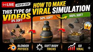 Blender Physics Tutorial LIVE 🔴 | Create Viral Simulations Step by Step screenshot 2