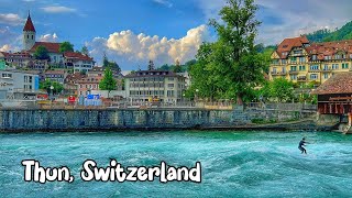 Thun, Switzerland walking tour 4K - A beautiful Swiss city