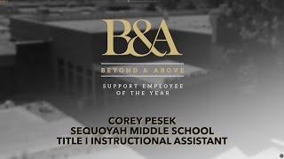 Corey Pesek | Title I Coach at Sequoyah Middle School | Beyond and Above Award Nominee