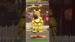 METIERON AL ANIMATRONICO MAS RAPIDO A #helloneighbor #fredbear #fnaf #gaming #shorts #freddy #humor