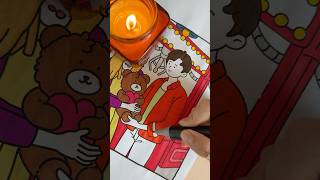 Cozy colouring 🕯️#relaxing #art #drawing #alcoholmarkers #colorwithme #asmrsounds