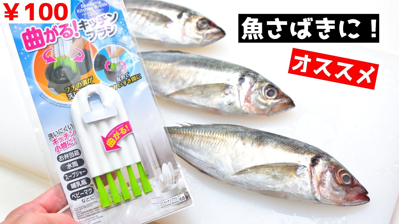 １００均のブラシが魚さばきに最適すぎた おすすめ道具 ササラ Youtube