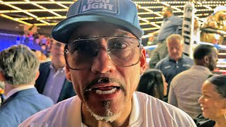 TEOFIMO LOPEZ SR IMMEDIATE REACTION TO SON BEATING JOSH TAYLOR! ASKED IF HANEY IS NEXT!?