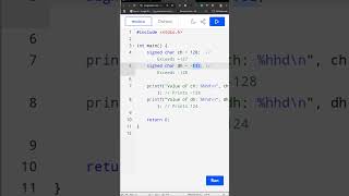 How overflow value works by wrapping around in the signed and unsigned char in C Language