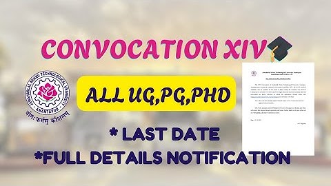 JNTUA//JNTUA-Detailed Notification for XIV Convocation