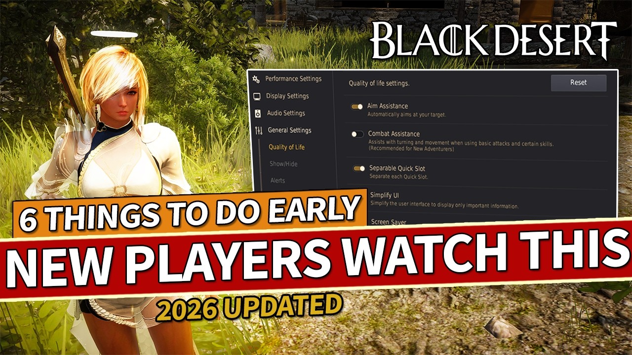 6 Helpful Things To Do When Starting Black Desert in 2026 — Transcript
