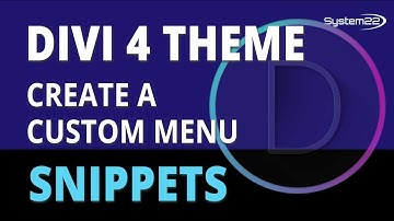 Divi Theme Create A Custom Menu 👈
