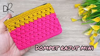 Tutorial dompet rajut mini // crochet tutorials