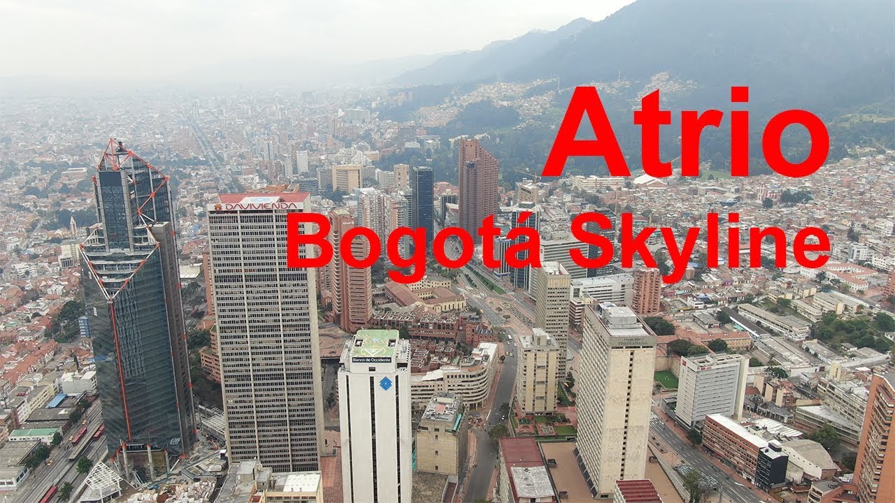 Atrio Progress March 24, 2019 Bogotá Skyline Drone skyline bike