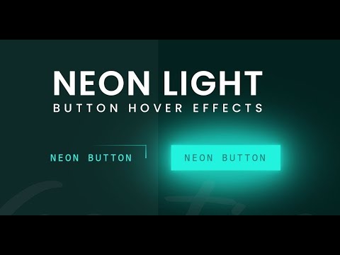 Neon Light Button Animation Effects on Hover