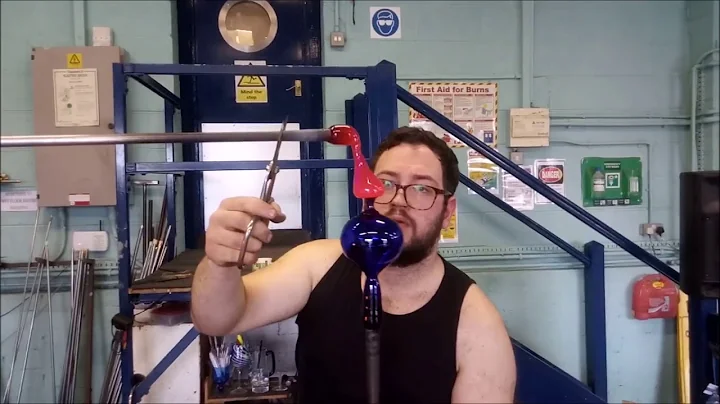 Bristol Blue glass- Blowing a Brandy Goblet