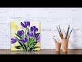 Paint Tulip flowers with Acrylic Paints and a Palette Knife PART 2