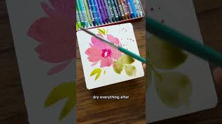 How to paint a simple watercolor flower