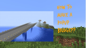 How to Make a Simple Pop up Bridge in Minecraft! (tutorial)