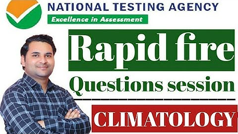 Rapid Fire Question Session | NTA UGC NET 2022 | Climatology | GEOGRAPHY | JRF 2022 | By Ankit Sir
