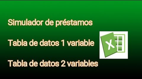 Tabla datos 1 y 2 variables Excel 2016