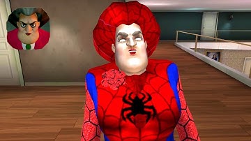 Scary Teacher 3D - Gameplay Walkthrough Part 16 - Chapter 1 2 3 4 5 6 7 8 Spider-Man (Android IOS)