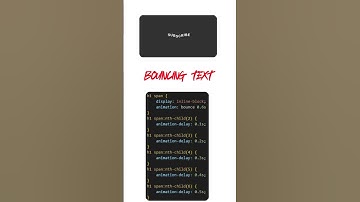 Bouncing Text || HTML AND CSS  #cssanimation #css3animation #programming #css #coding #cssworld