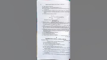 Mathematics (honours) :- CORE--5 , (2015 - 2018 ) .// previous year question papers