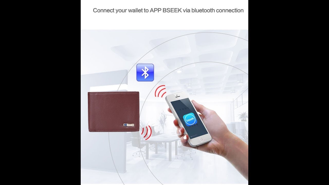 LEATHER ANTI-LOST BLUETOOTH, POWER BANK, GPS SMART WALLET