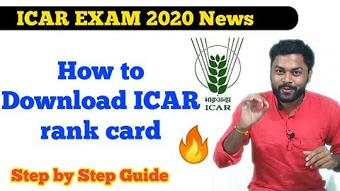How to download ICAR UG,PG JRF/SRF 2020 rank card | Step by step guide | Krishi Kranti IG