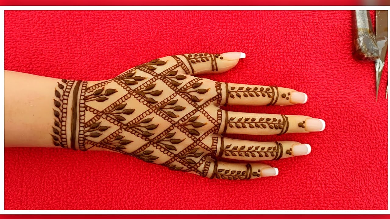 Mehndi Net Patterns Full Hand Arabic Mehndi Design 🌿 | Latest Net Pattern Mehndi Step by ...