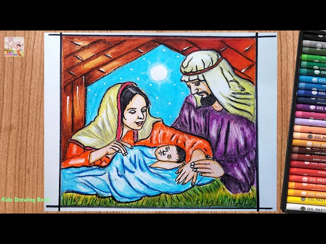 Nativity The Birth Of Jesus Scene Coloring Page : Color Luna | Nativity  coloring pages, Printable christmas coloring pages, Christmas coloring pages