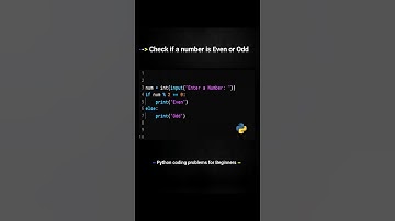 Python Beginners Must Try this 🔥 Even or Odd Check #shorts #coding