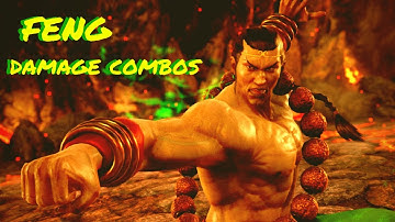 TEKKEN 7 - In the DOJO with FENG - DAMAGE COMBOS WITH RAGE DRIVE