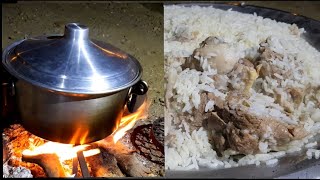 طبخ عربي على الحطب (كبسة برية)