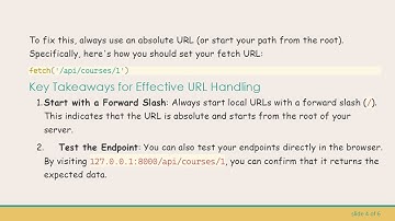Solve Your fetch() URL Issue in Django and React.js