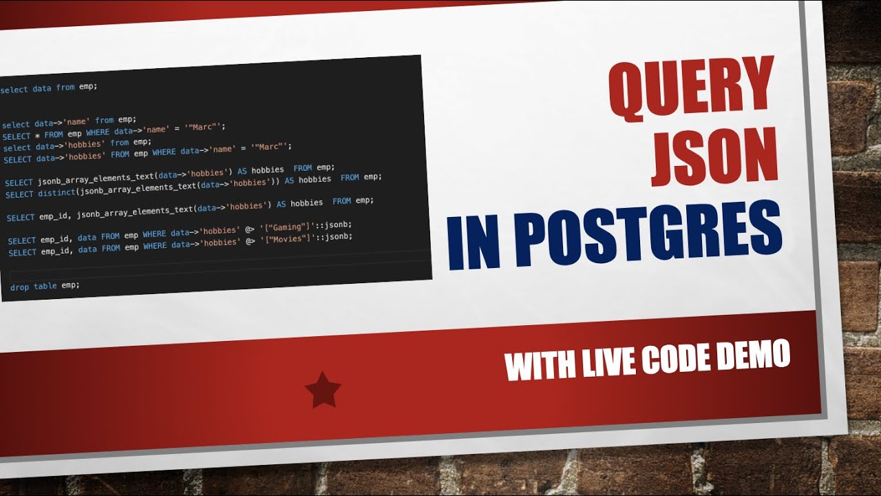 [Live Demo] Query Json Data In Postgres Database | Jsonb Data Type In Postgresql