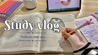 PRODUCTIVE Study vlog 📖 📚 | Studying 📑, Writing ✍️ , Taking notes 📝 | Pinkys study