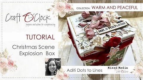 TUTORIAL- Christmas Scene Explosion Box- WARM & PEACEFUL- designed by: Aditi Mahajan